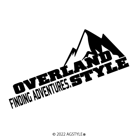ゆうパケット送料無料 OVERLAND STYLE FINDING ADVENTURES. カッティングステッカー SUV 四駆 4WD キャリア 自分のスタイル アウトドア