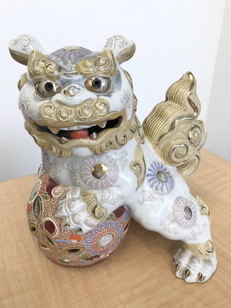 ◇ 212 魔除獅子 置物 陶器製 シーサー 魔除け 獅子 インテリア