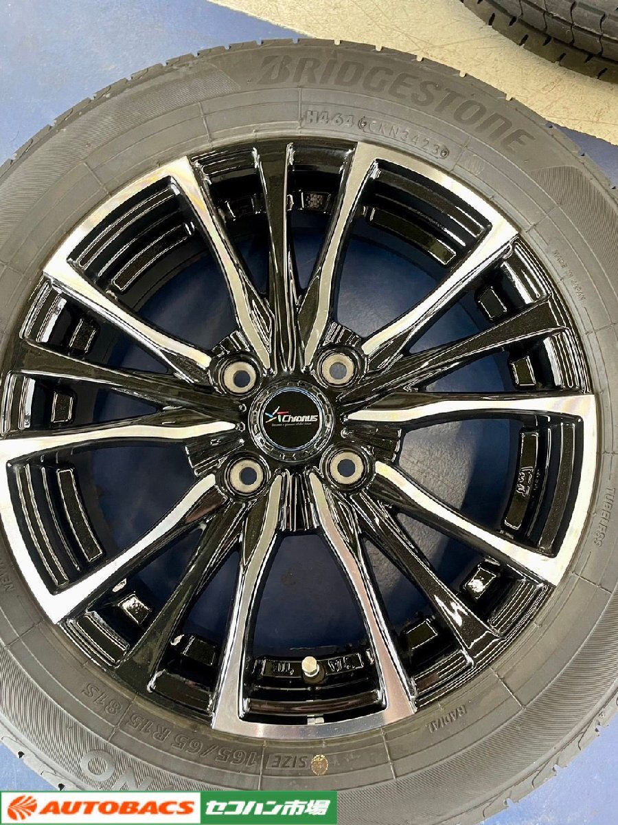 クロノスCH-110 15インチアルミ+165/65R15【タイヤホイールセット/中古】 クロノスCH-110 15インチアルミ+165/65R15【タイヤホイールセット/中古】
