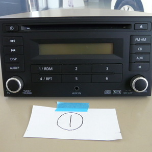 ①動作確認済み!31年式走行29060kmのekワゴンから外し!純正2DINワイドCDデッキ CD AM FM HS-C5482B MZ609530