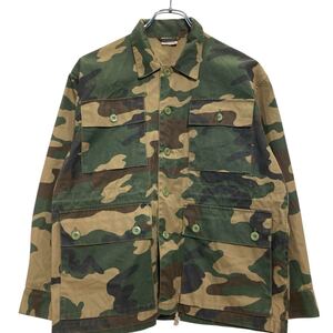ミリタリージャケット キッズ 150~ オリーブ 迷彩 カモフラ 古着卸 アメリカ仕入 a702-5232