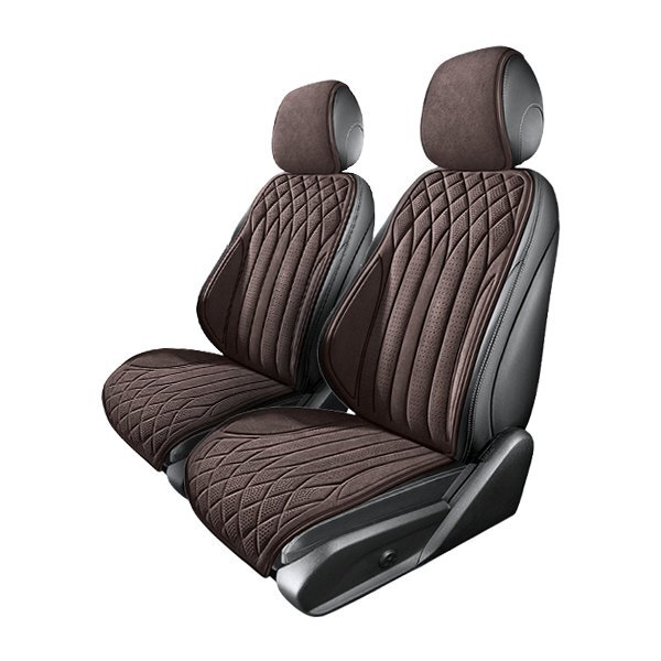 ホンダ シャトル GP 汎用 スエード エプロンタイプ シートカバー ブラウン 運転席 助手席 前席のみ 被せるだけ