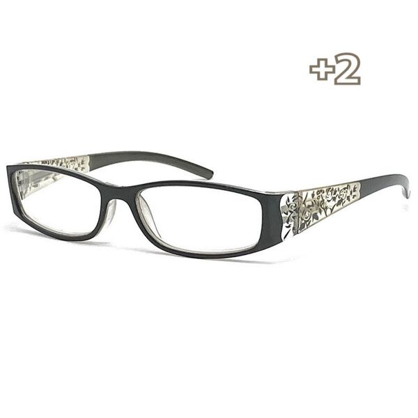 +2 老眼鏡 ラインストーン入り リーディンググラス ブルーライトカット シニアグラス 軽量 メガネ 新品
