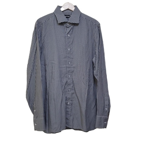 トムフォード TOM FORD 長袖シャツ サイズ43 - ライトグレー×黒 メンズ 千鳥格子柄 美品 トップス