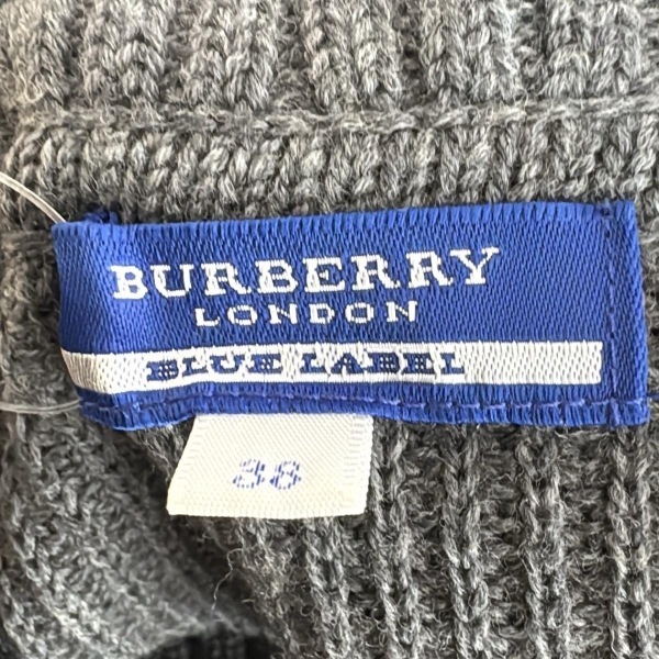 バーバリーブルーレーベル Burberry Blue Label 長袖セーター/ニット サイズ38 M - ダークグレー レディース タートルネック 美品 トップス