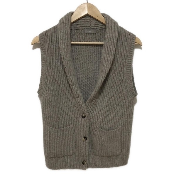 マーガレットハウエル MargaretHowell ベスト サイズ2 M - グレーベージュ レディース カシミヤ混/シルク混 トップス