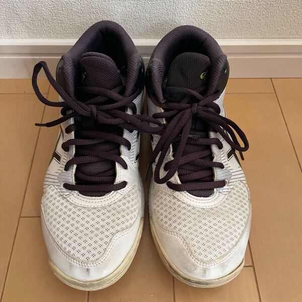 送料無料 アシックス asics ハンドボールシューズ GEL-TASK 24.5cm 室内履きに 体育館シューズ 白×黒 ホワイト×ブラック 送料込み