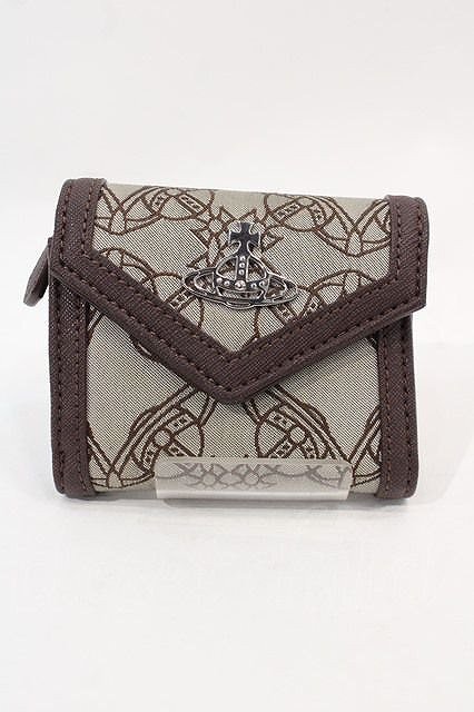 ヴィヴィアンウエストウッド 中古 / LOGO ENVELOPE BILLFPLD ブラウン I-25-02-12-050-gd-HD-ZI