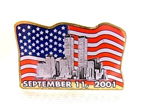 ビンテージ/ヴィンテージ COLLECTION コレクション SEPTEMBER 11.2001 ALL ABOUT PINS アメリカ国旗柄 ピンバッジ◇
