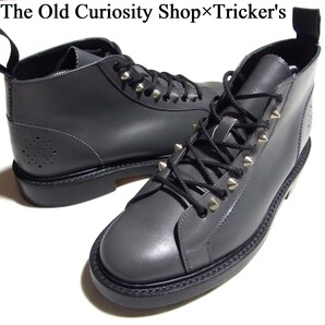 新品 The Old Curiosity Shop 別注 Tricker’s 8139 スタッズ レザー ブーツ 7.5 グレー トリッカーズ オールドキュリオシティショップ
