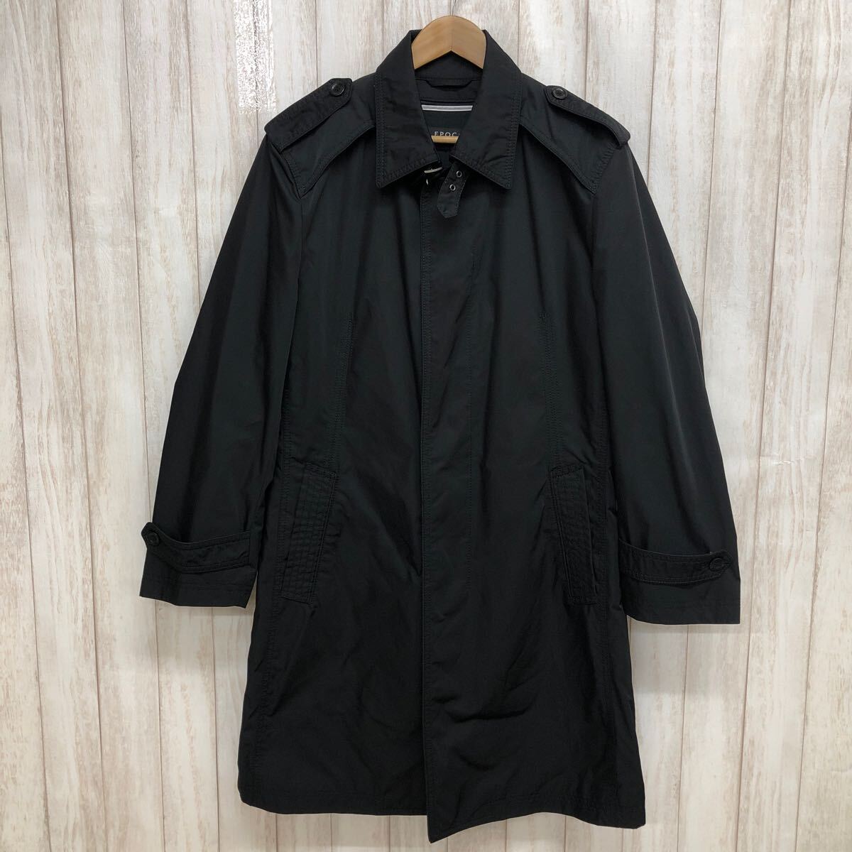 美品 MHL ライナー付きステンカラーコート S 黒 596-8210502