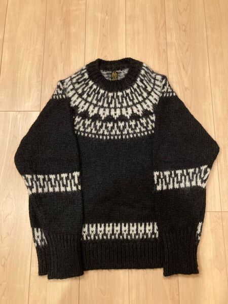 BATONER バトナー MOHAIR NORDIC CREW NECK モヘアノルディッククルーネック Black ブラック サイズ3 23FM