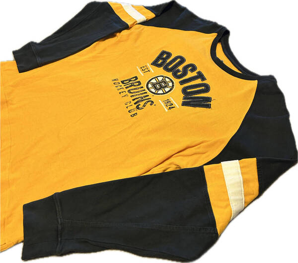 ◆即決送料込み◆ビッグサイズ ボストンブルーインズ ラグランスリーブロングスリーブTシャツXL◆アメリカ古着 NHLアイスホッケー