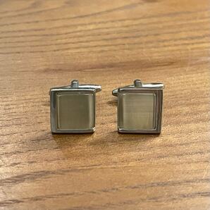 カフリンクス シャンパン×シルバー カフスボタン カフス