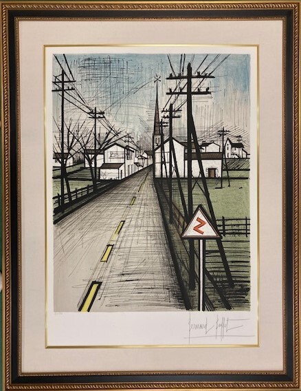 【特価】 ≪ ベルナール ビュッフェ ≫ オリジナル リトグラフ【石版画】 LA ROUTE 1962年 BERNARD BUFFET