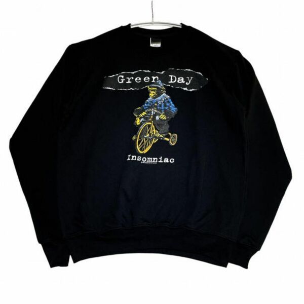 新品 スウェット GREEN DAY グリーンデイ バンドロック スエット黒L メンズ トレーナー