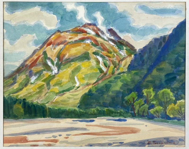 焼岳」上高地 3号 肉筆油絵(自然、風景画)｜売買された