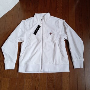 1753【中古】タグ付き BRILLIANT BUILD GOLF ブリリアントビルド ゴルフ ゴルフウェア 長袖 ジャケット メンズ サイズ M 白