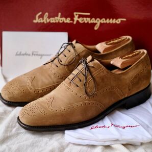 極美品SalvatoreFerragamo TRAMEZZAフルブローグ85EE