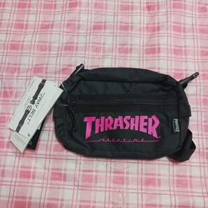 THRASHER スラッシャー ショルダーバッグ 2WAY THRSG400 ブラック/ピンク ショルダー バッグ 2WAYショルダーバッグ 黒 ブラック ピンク