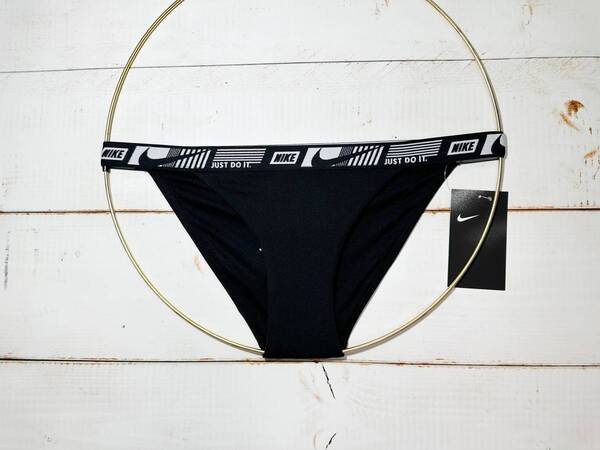【即決】Nike ナイキ 女性用 ビーチバレー ビキニ ショーツ 水着 ブルマ Logo Black 海外XS