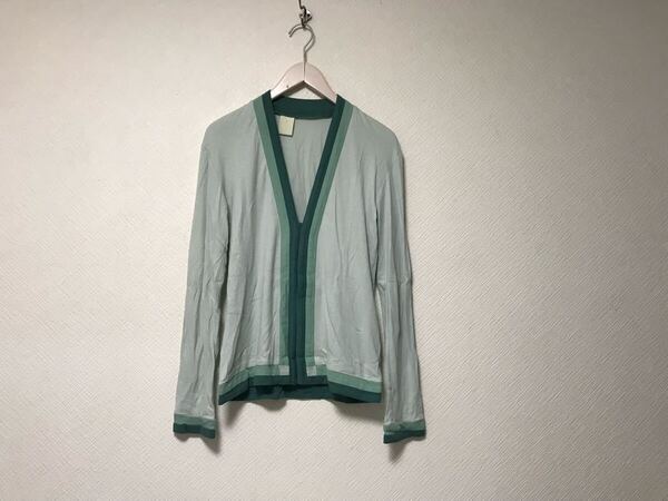 本物エヌハリウッドN.HOOLYWOODエヌハリコットンモダールロンTカーディガン長袖メンズサーフビジネススーツドレスゴルフグレー36S日本製