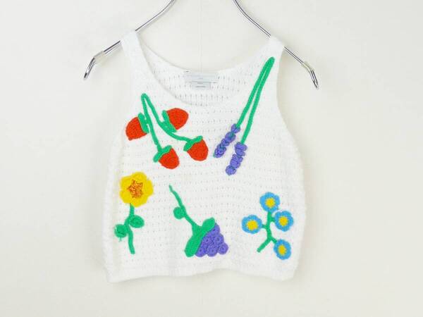 STELLA McCARTNEY KIDS ステラマッカトーニー キッズ 2022SS フラワー エンブロイダリー クロシェ トップス 3Y/100cm 女の子 春夏ニット