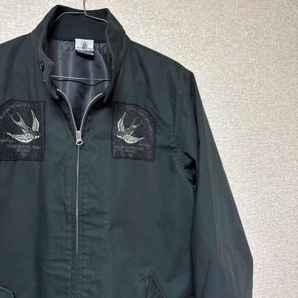 VOLUME ORIGINAL / 0864 SWALLOW EMBROIDERY SWING スイングトップ ジャケット ブルゾン ブラック サイズM