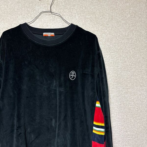 ユルダボ 90s CASTELBAJAC SPORT カステルバジャック ベロア 刺繍 ビンテージ スウェット サイズ4 メンズXLサイズ