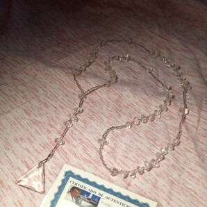 【クリスマスシーズン特価】カーサクリスタル 証明書付 トライアングル ロザリオ 水晶 クリスタル ペンダント パワーストーン