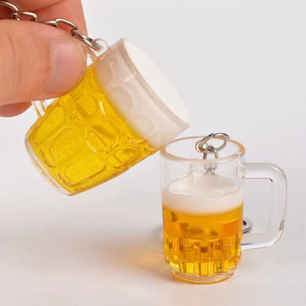 ビールキーホルダー キーリング ジョッキ 鍵 カバン 雑貨 食品サンプル 2個セット