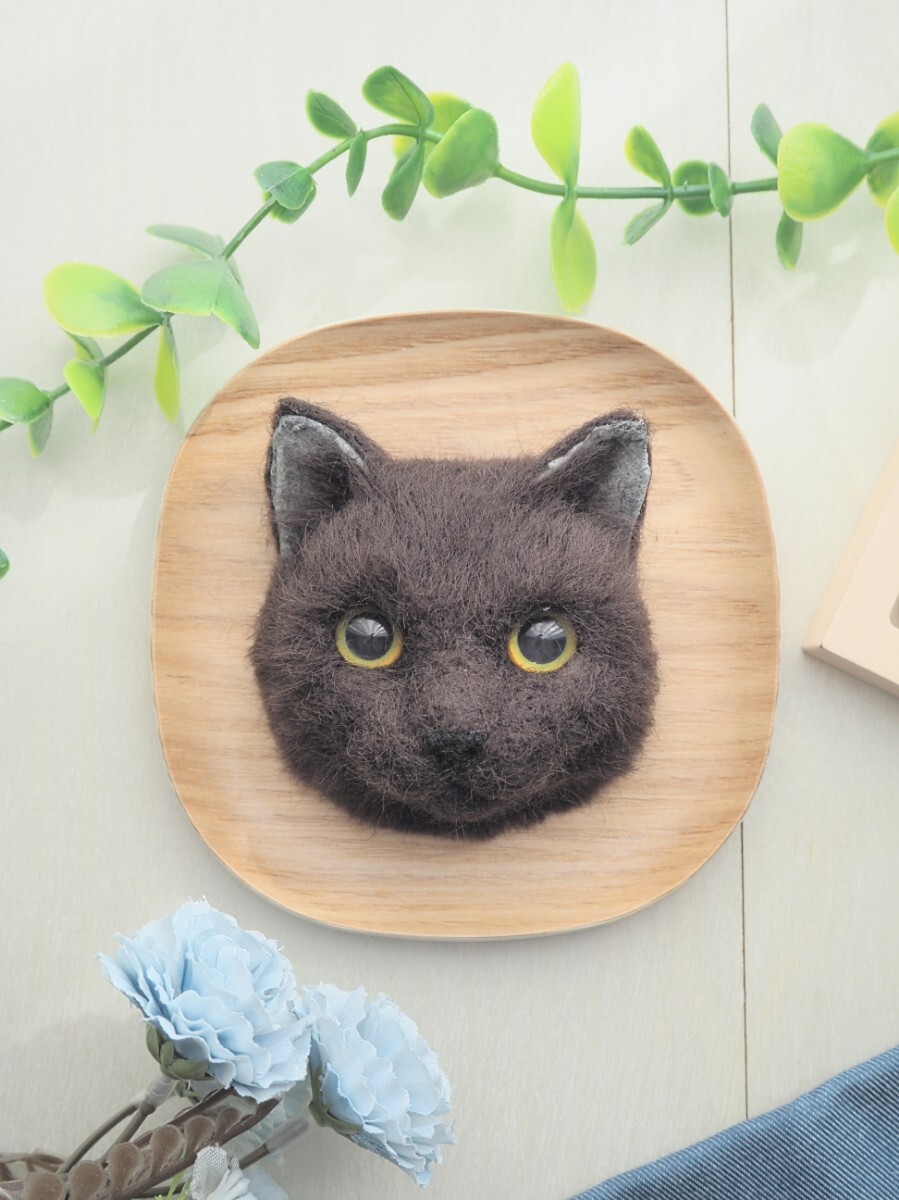 Yahoo!オークション -「黒猫」(羊毛フェルト) (ぬいぐるみ)の Yahoo!オークション -「黒猫」(羊毛フェルト) (ぬいぐるみ)の