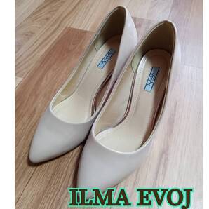 極美品 ◆ ILMA EVOJ ◆ エナメル パンプス 23cm ライト ピンクベージュ 系 ◆ レディース シューズ