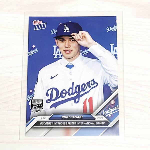 佐々木朗希 MLB 野球カード トレカ topps now トップス ドジャース 入団会見 大谷翔平 ベッツ フリーマン 山本由伸 匿名配送 送料無料