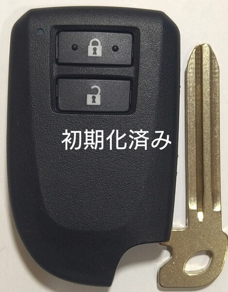 初期化済トヨタ純正スマートキー 2ボタン 200系ハイエース 007-AF0105ノーカットキー付き新品電池サービス⑤
