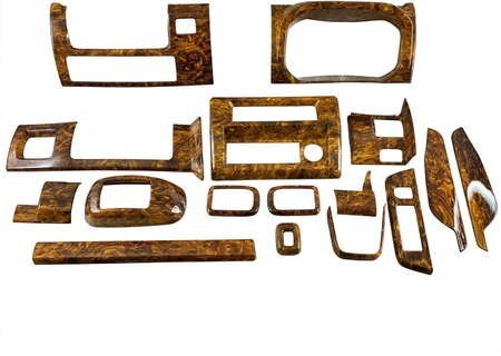 ハイゼットトラックジャンボ S500P S510P 後期 インテリアパネルセット 16PC ウッド調 WOOD