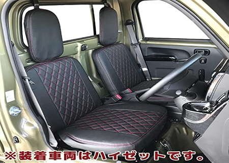 S500J S510J サンバー トラック シートカバー レッド PVC ブラックレザー 左右 S500J S510J サンバー トラック シートカバー レッド PVC ブラックレザー 左右