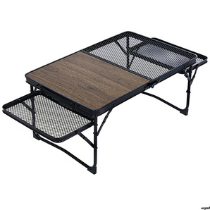 【さまざまなアウトドアシーンソロキャンプや家族での使用にも最適】 キャンプテーブル アウトドア フラット天板 軽量 折りたたみ