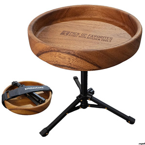 【ウォールナット素材で高級感があり、インテリアにもぴったり】 サイドテーブル コンパクト 軽量 折りたたみ キャンプ アウトドア