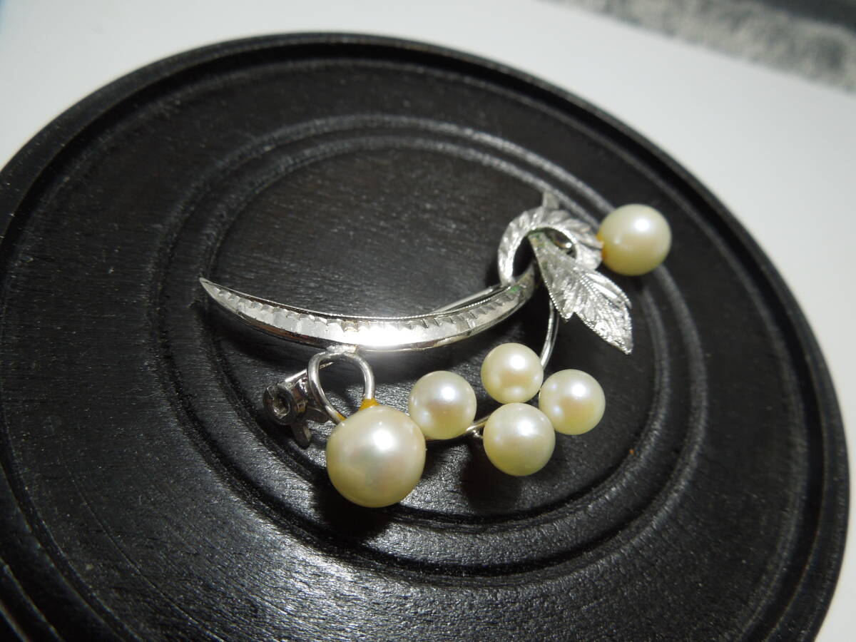 1960年代 ビンテージ ブローチ パール 花 1960s Vintage Broach
