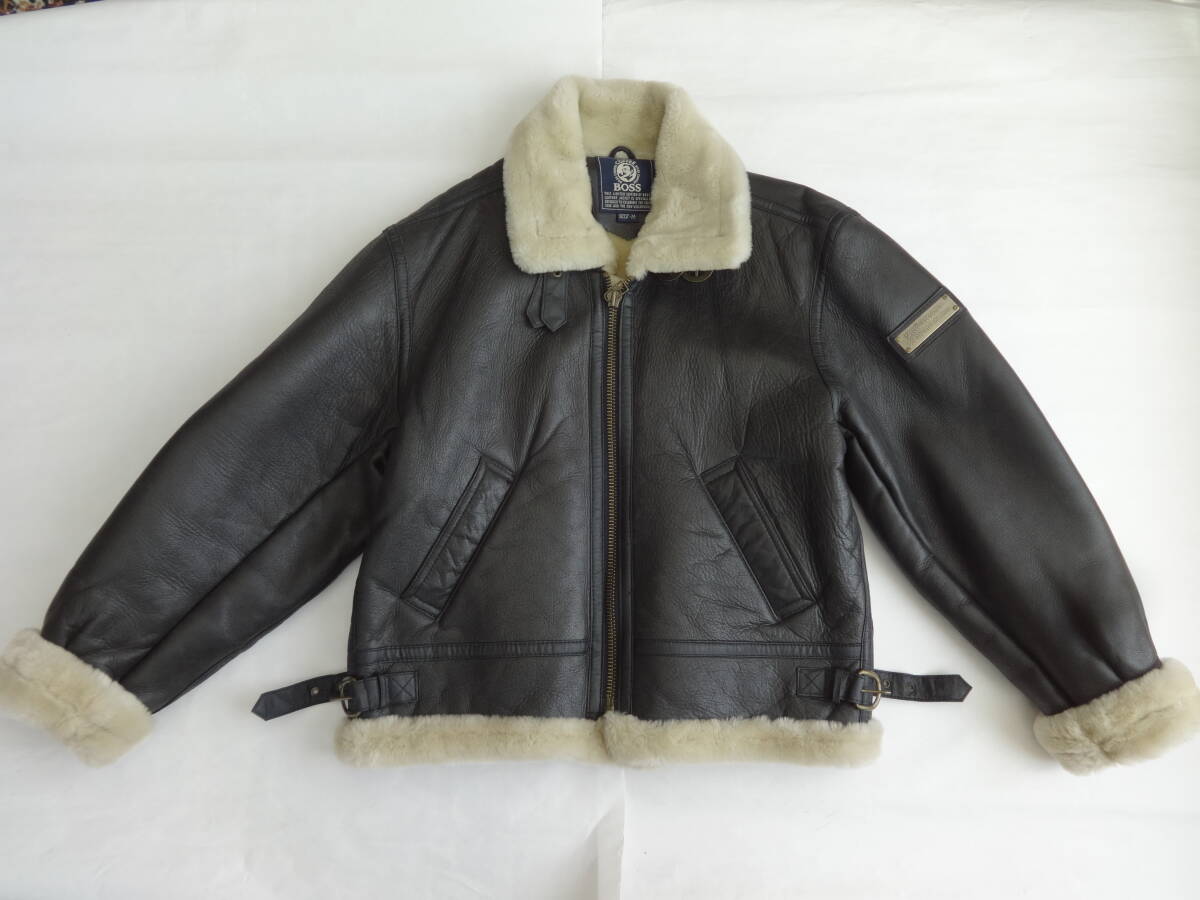 非売品 サントリー BOSS レザージャケット A-2 フライトジャケット L Yahoo!オークション -「サントリー boss」(フライトジャケット