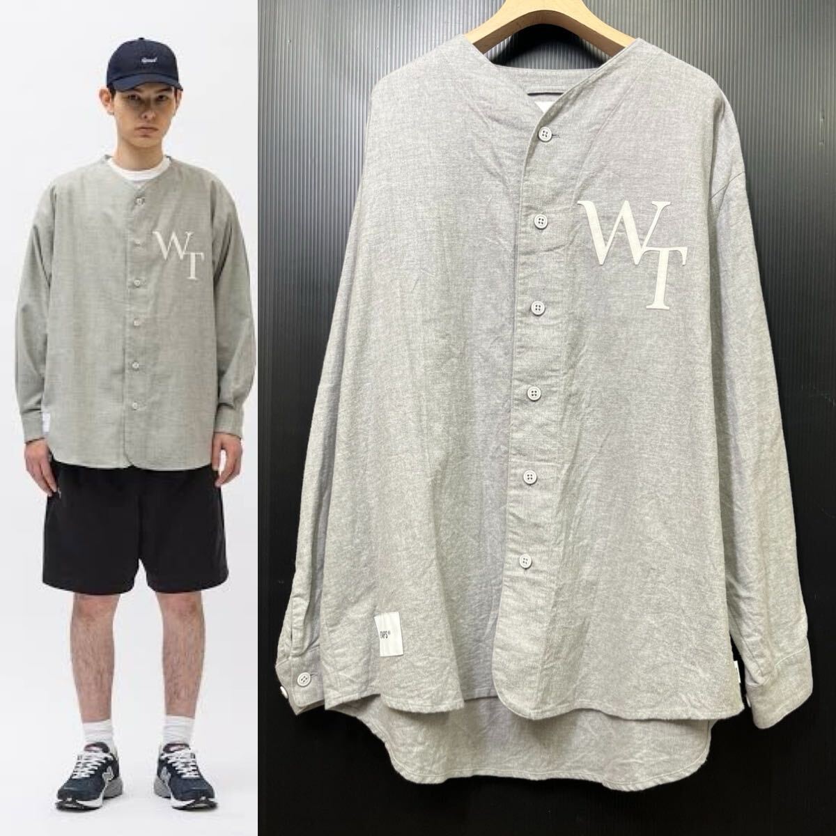 Yahoo!オークション -「ベースボールシャツ」(トップス) (ダブル Yahoo!オークション -「ベースボールシャツ」(トップス) (ダブル