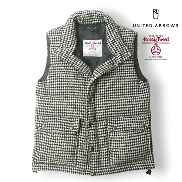 J.PRESS × Harris Tweed ダウンベスト チェック柄 Lサイズ 驚きの激安価格 J.PRESS × Harris Tweed ダウンベスト チェック