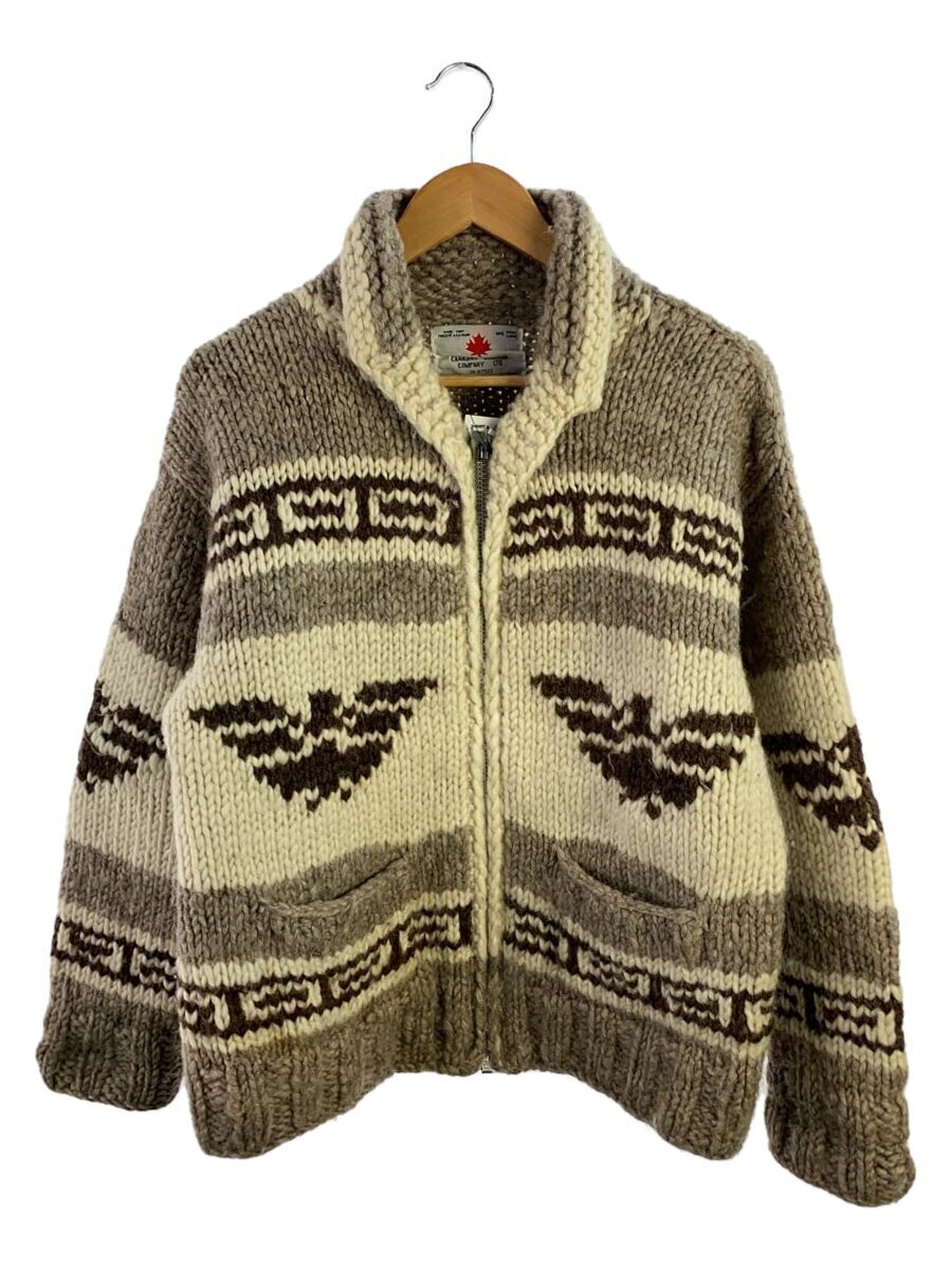 CANADIANSWEATER◆ジャケット/-/ウール/CRM/総柄