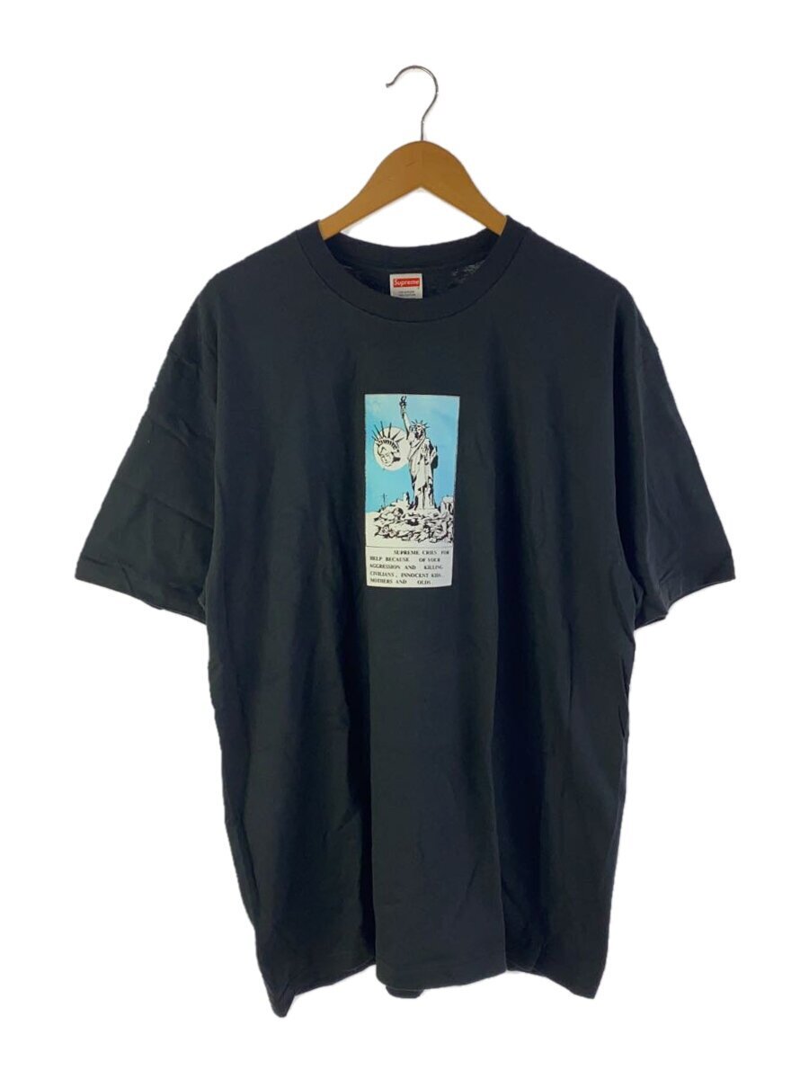 Supreme◆24AW/Liberty Tee/Tシャツ/XL/コットン/ブラック/プリント