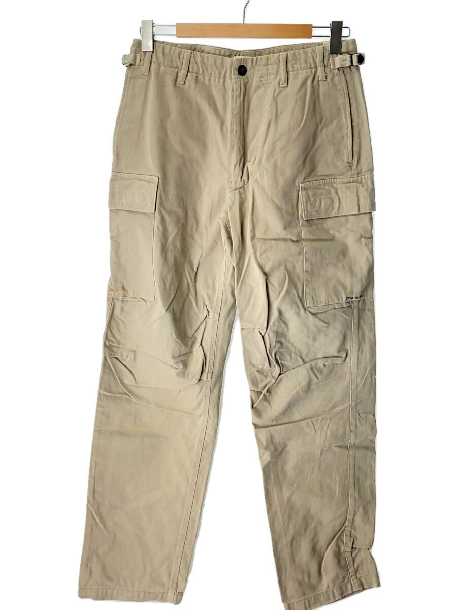 STONE ISLAND◆カーゴパンツ/48/コットン/KHK/無地/00s