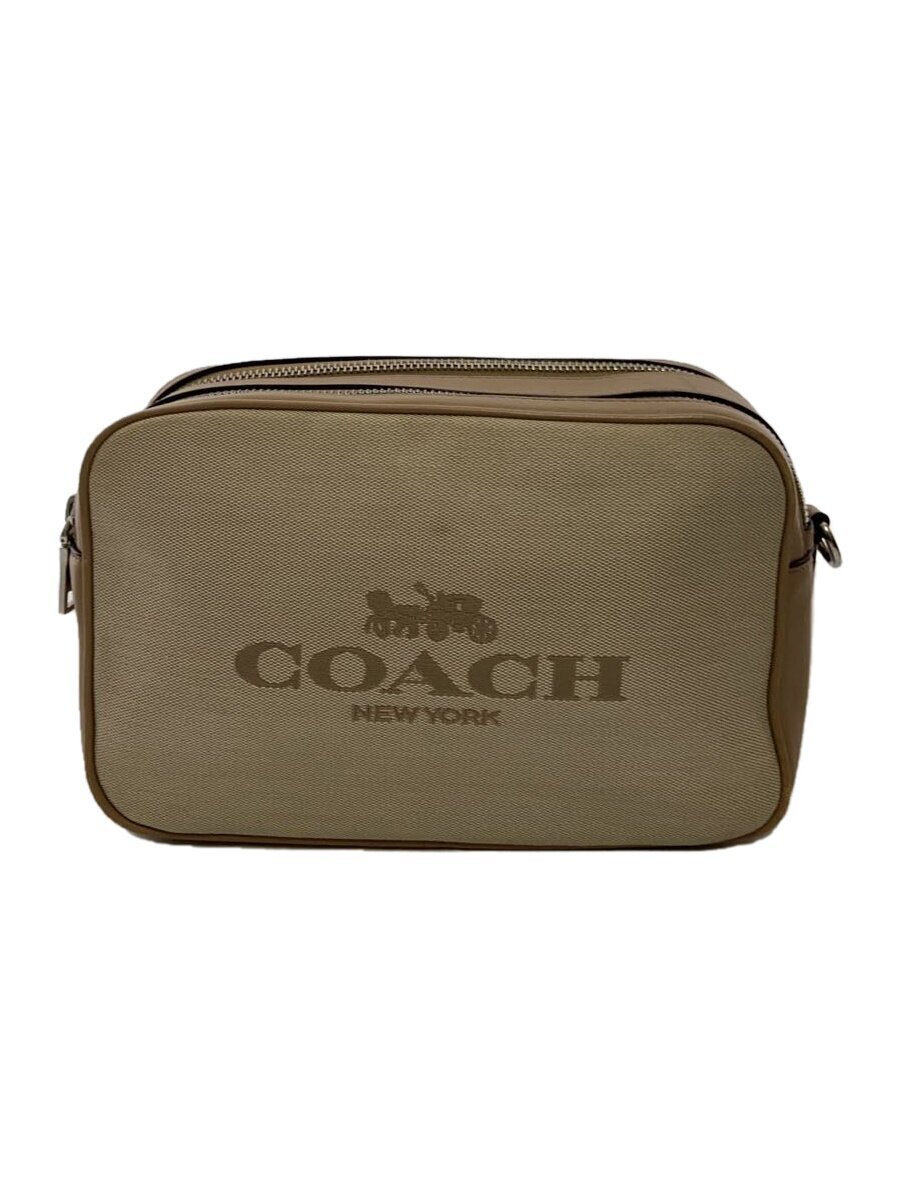 COACH◆カメラバッグ/ショルダーバッグ/レザー/BEG/6519