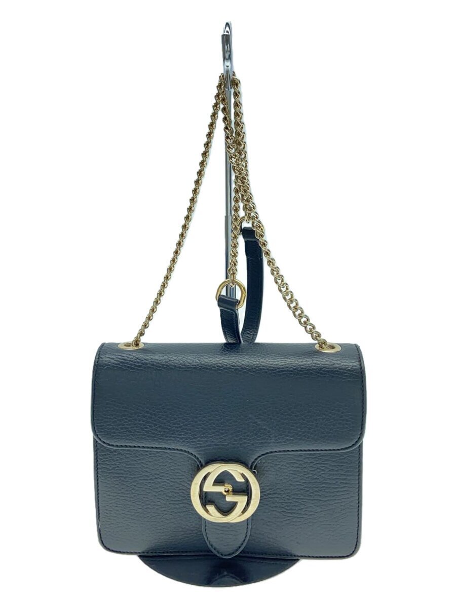 GUCCI◆ショルダーバッグ/レザー/BLK/510304 204991