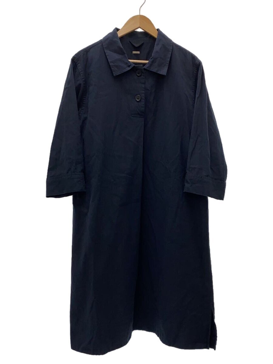 MARGARET HOWELL◆長袖ワンピース/FREE/コットン/NVY/589-1258002/シャツワンピース
