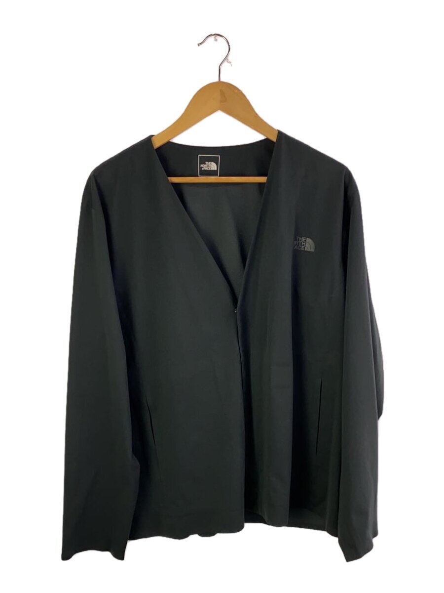 THE NORTH FACE◆TECH LOUNGE CARDIGAN_テックラウンジカーディガン/L/ポリエステル/BLK